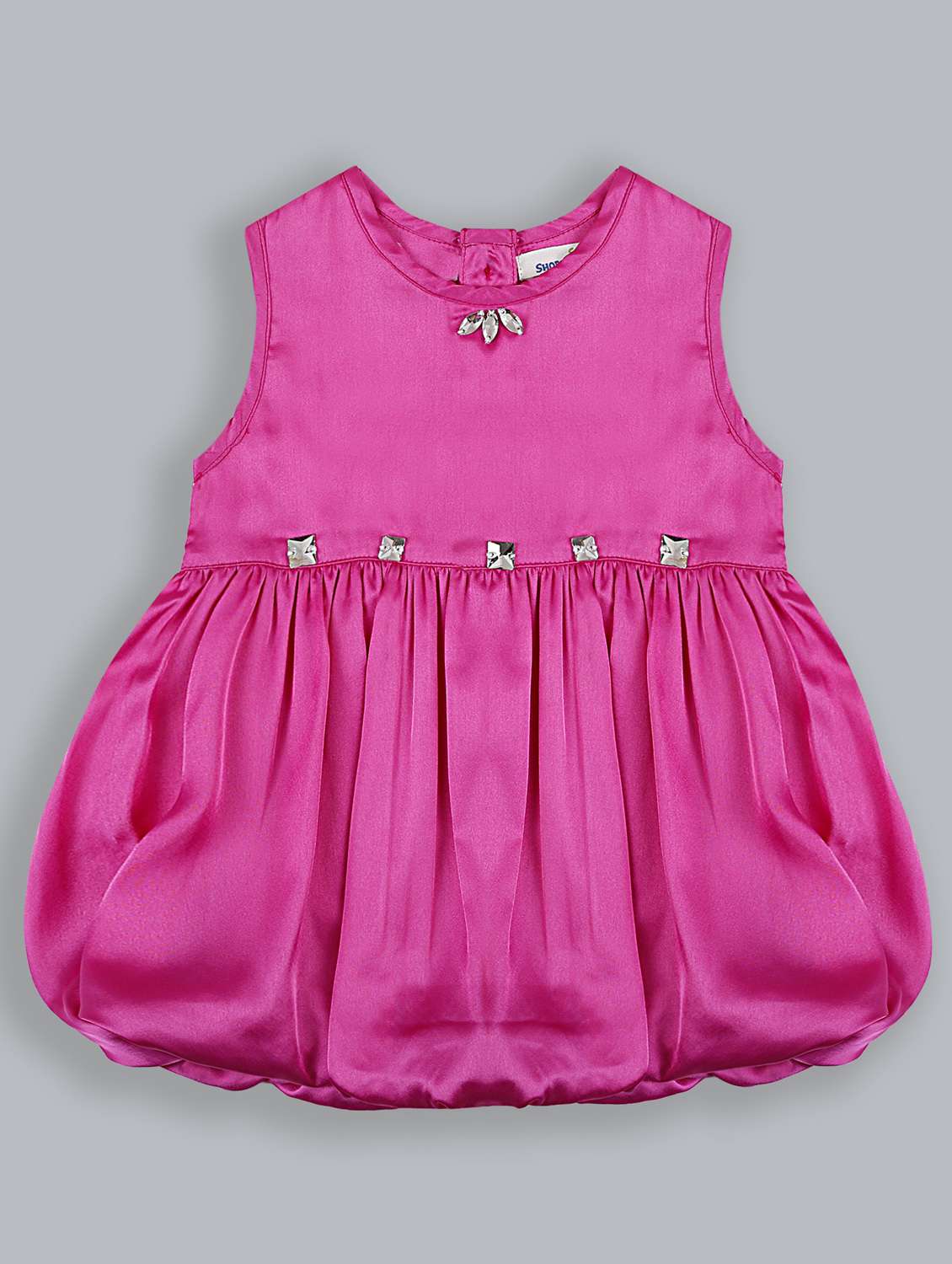 girls round neck sleeveless frock