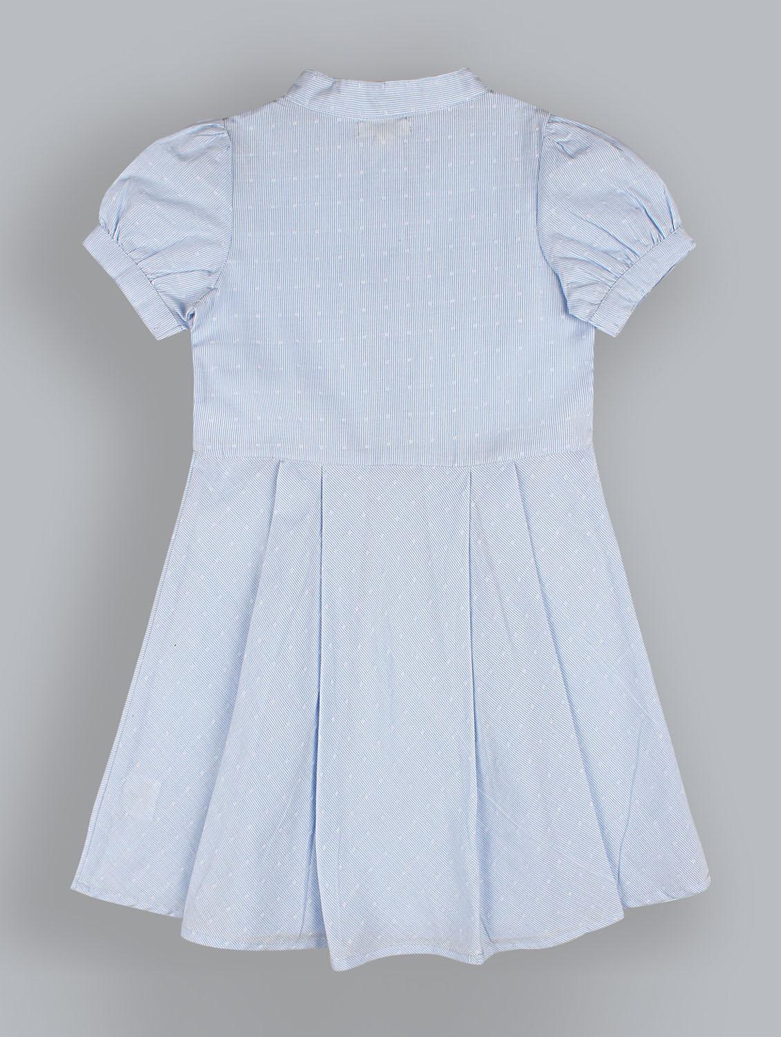 girls mandarin collar puff sleeve frock - 19302487 - Standard Image - 1