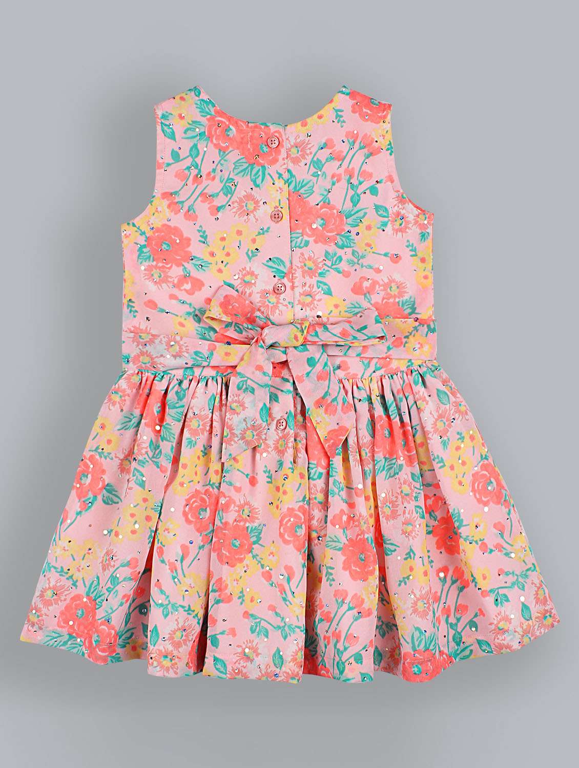 girls round neck sleeveless frock - 19302500 -  Standard Image - 1