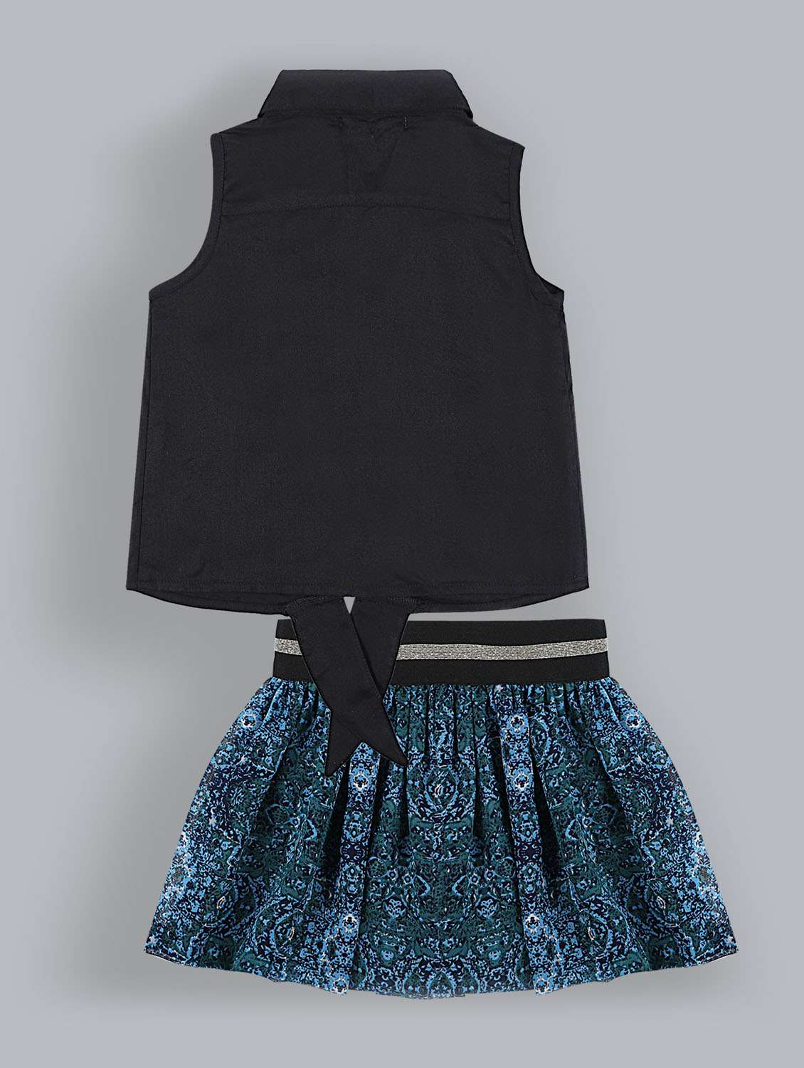 girls printed collared twin set - 19302537 -  Standard Image - 1