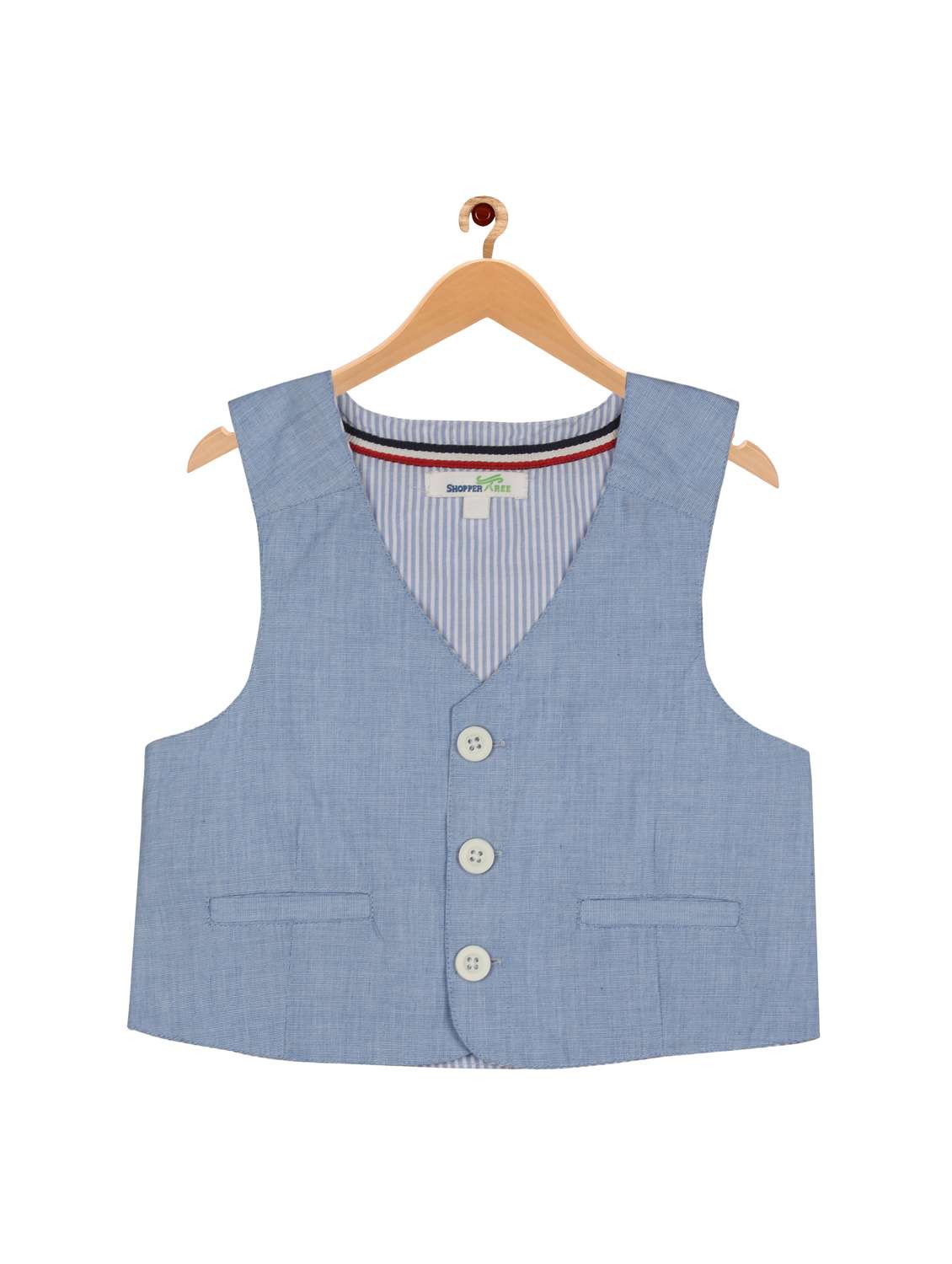 boys light blue solid waistcoats 