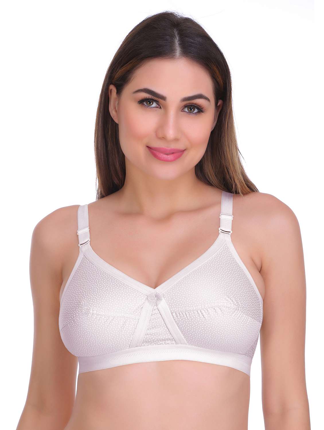 white cotton minimizer bra