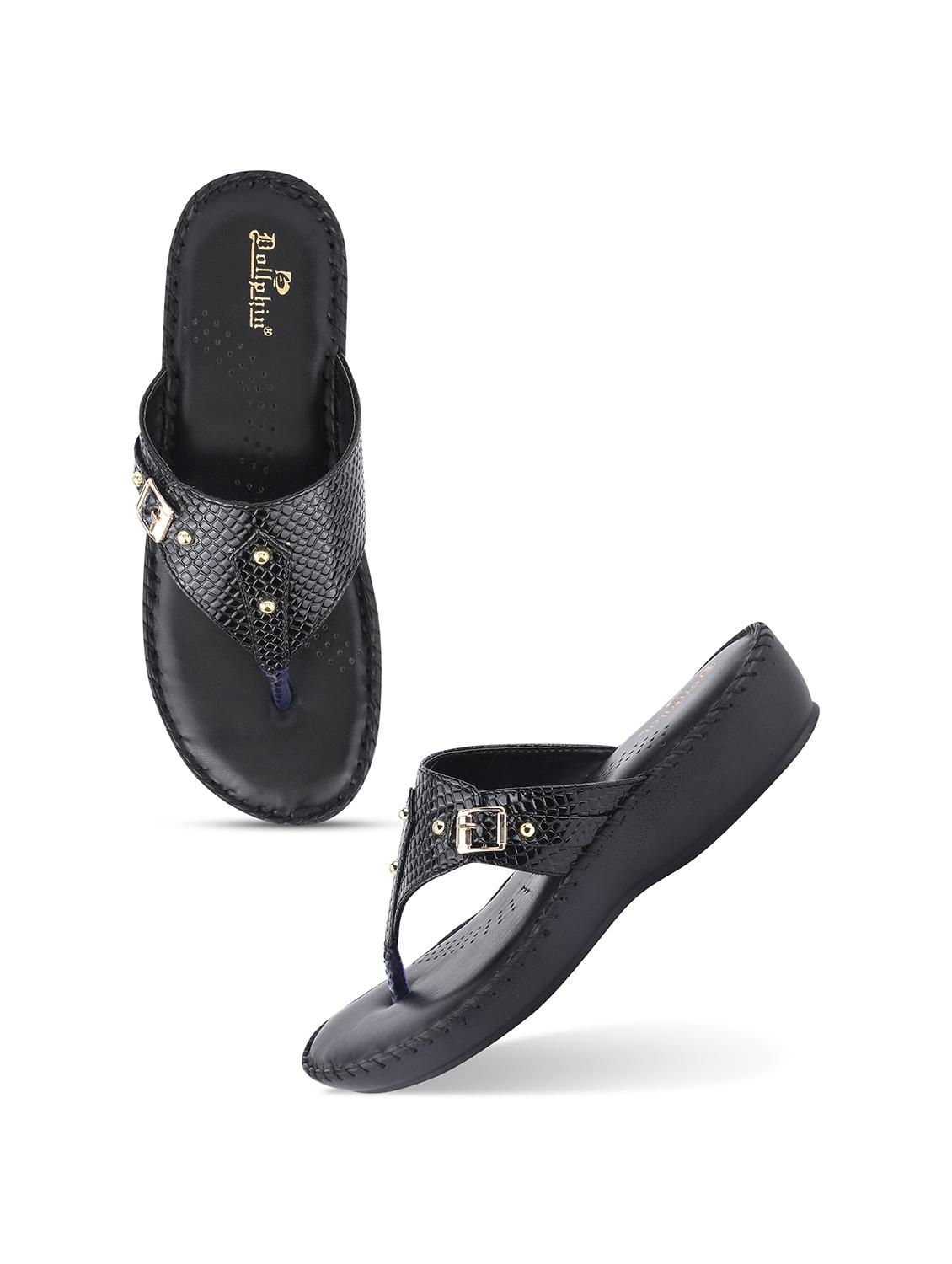 black solid sandal - 19303771 - Standard Image - 4