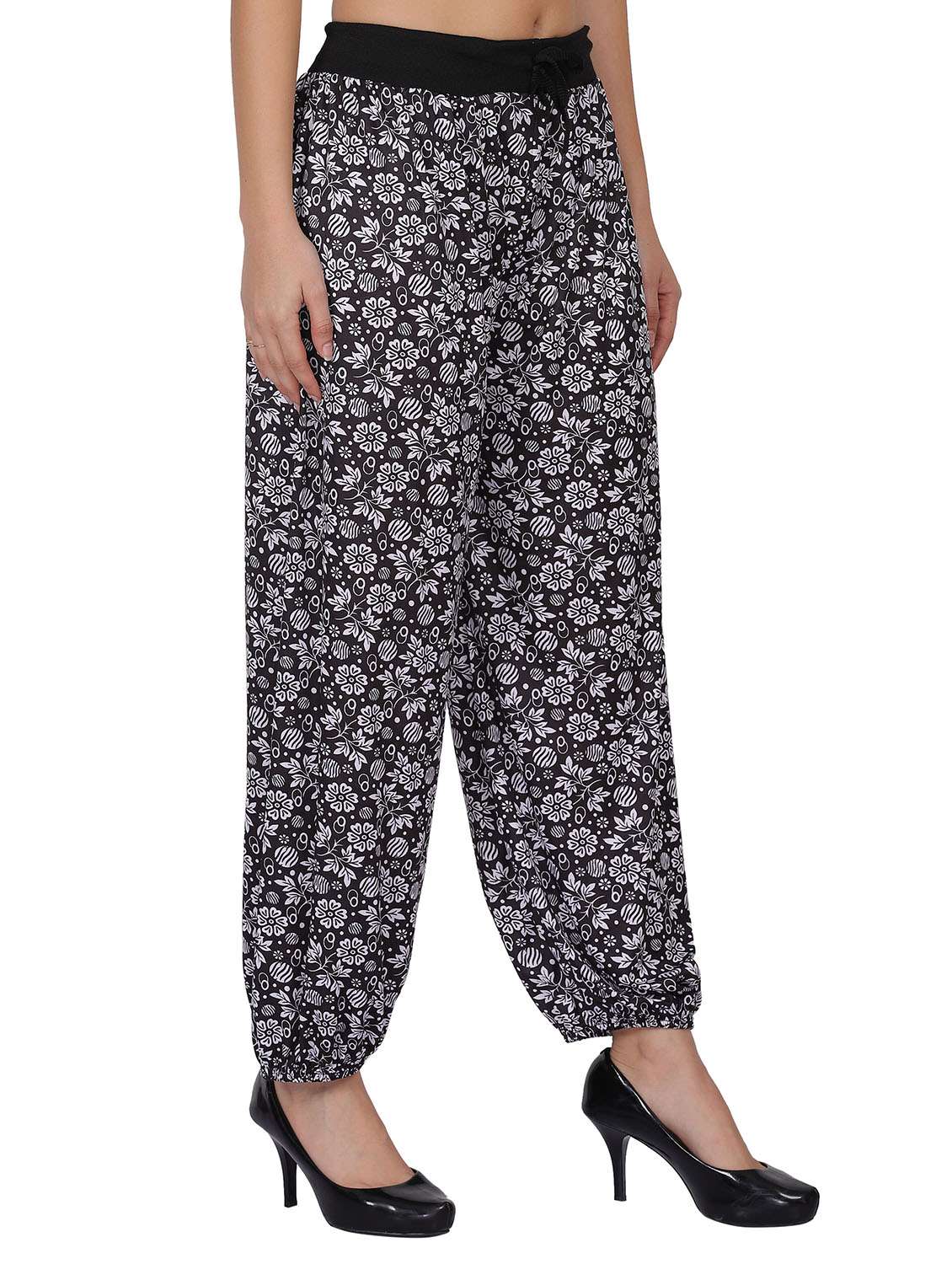 black printed harem trousers - 19303786 -  Standard Image - 1