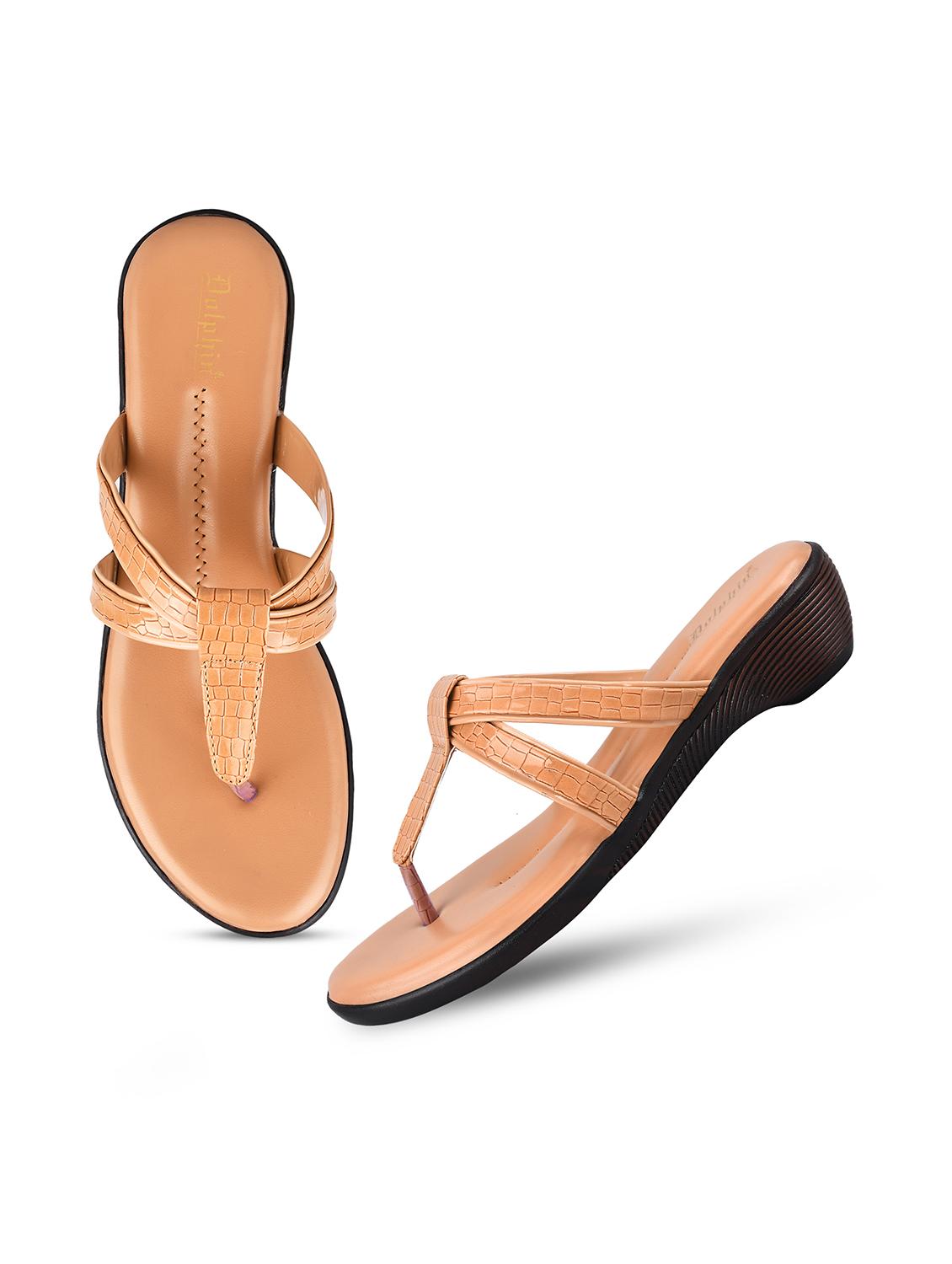 beige pu slip on sandals - 19303794 - Standard Image - 4