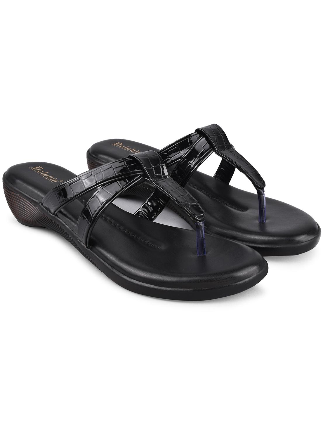 black pu slip on sandals - 19303795 - Standard Image - 1