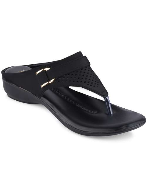 black t-strap sandal - 19303808 - Standard Image - 0