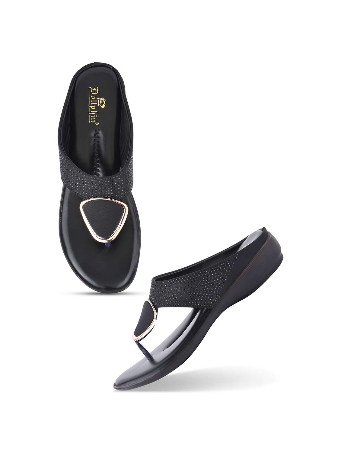 black solid sandal - 19303812 -  Standard Image - 4