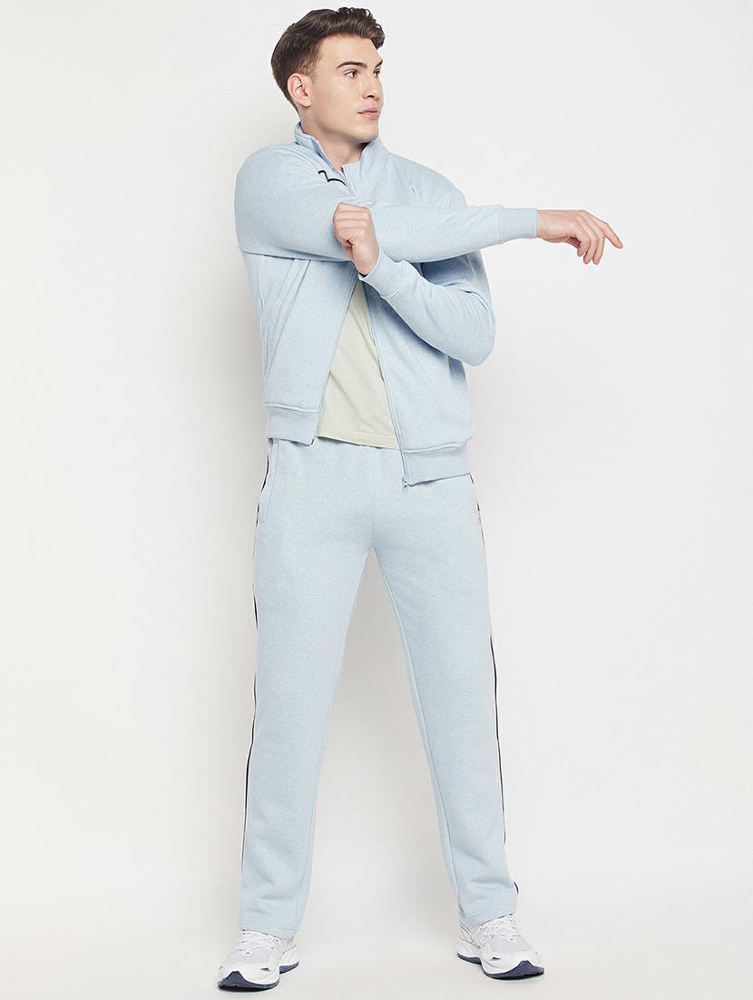 light blue solid full length track suit - 19303827 - Standard Image - 1