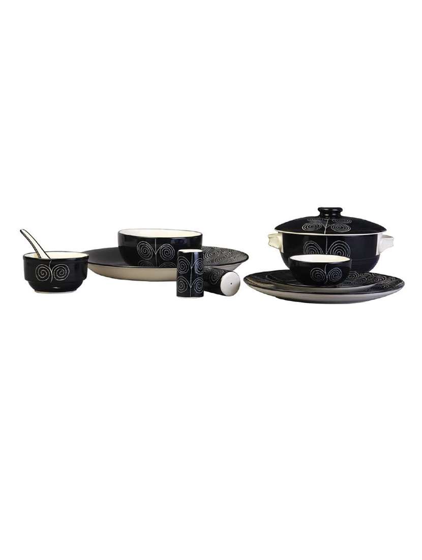 caffeine 37-piece stoneware dinner set (black) - 19304443 -  Standard Image - 1
