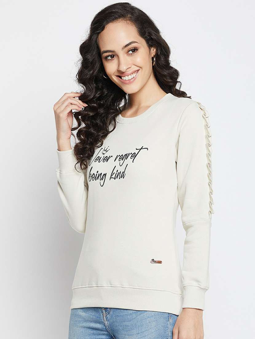 round neck printed regular sweatshirt - 19304470 -  Standard Image - 1