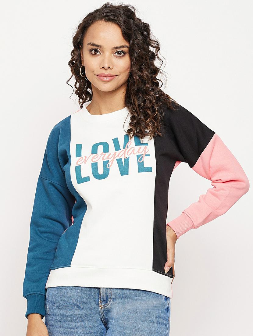 round neck solid regular sweatshirt - 19304478 - Zoom Image - 0