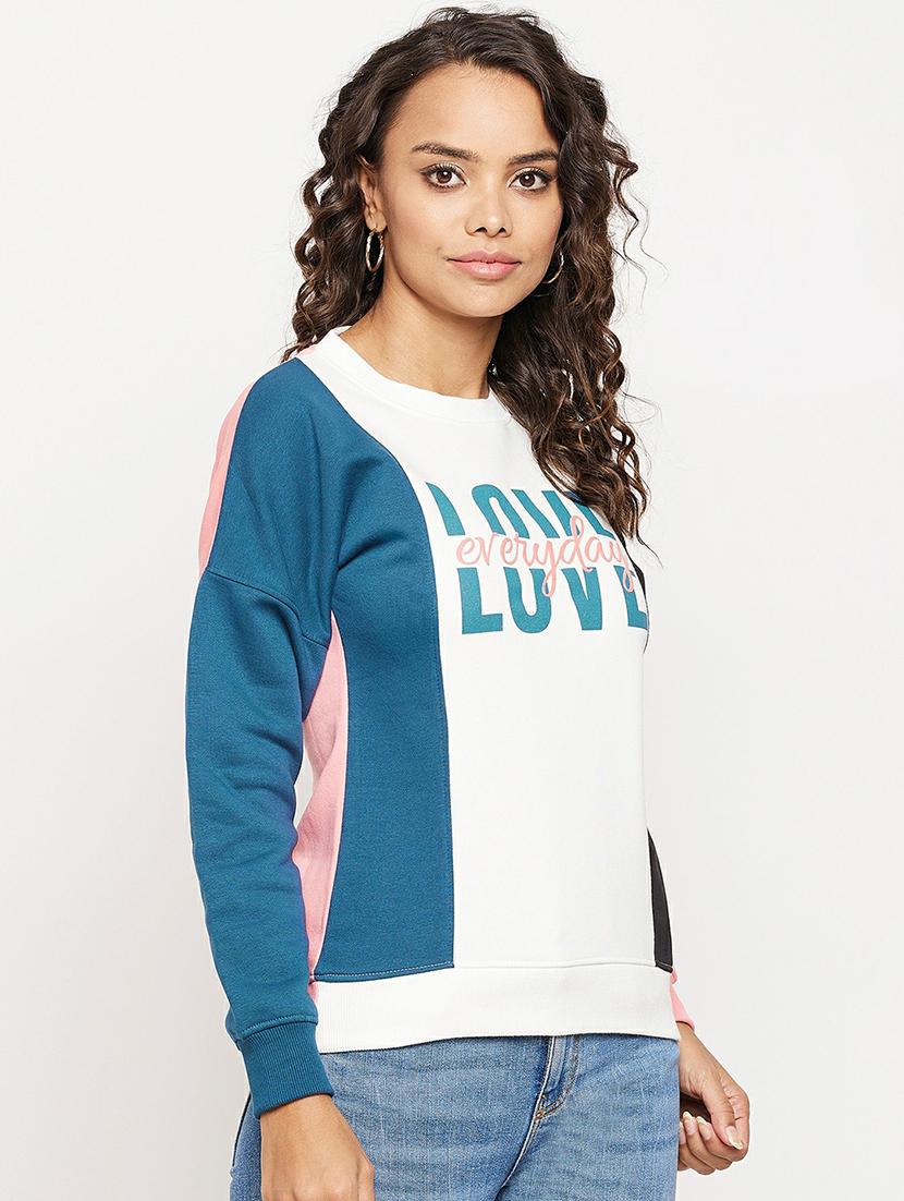 round neck solid regular sweatshirt - 19304478 -  Standard Image - 1