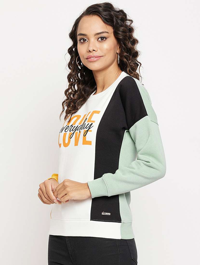 round neck solid regular sweatshirt - 19304479 -  Standard Image - 1