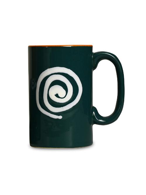 caffeine ceramic stoneware handmade green & white doodle print coffee mug (set of 4) - 19304571 -  Standard Image - 0