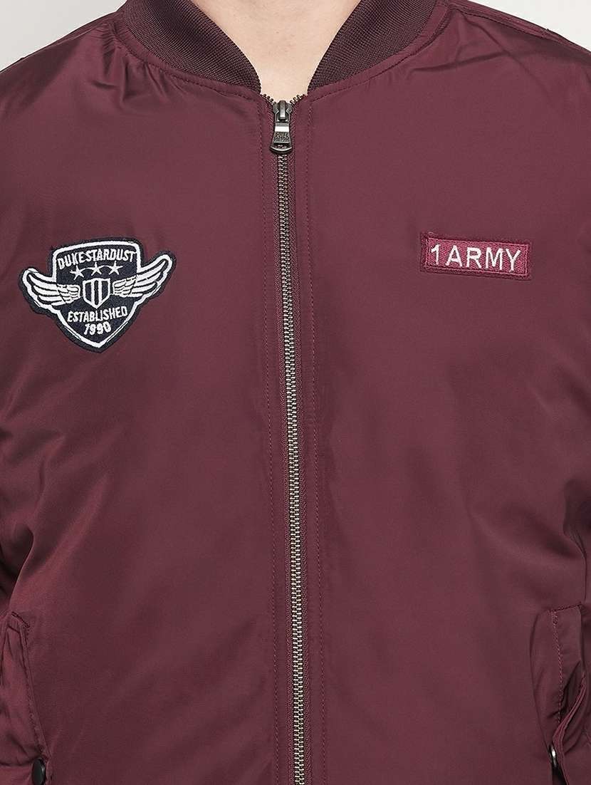 purple solid bomber jacket - 19304637 -  Standard Image - 4