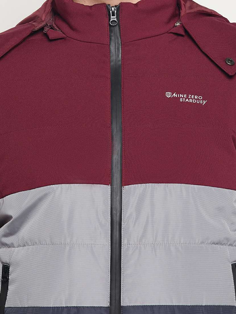 color blocked hooded bomber jacket - 19304645 -  Standard Image - 4