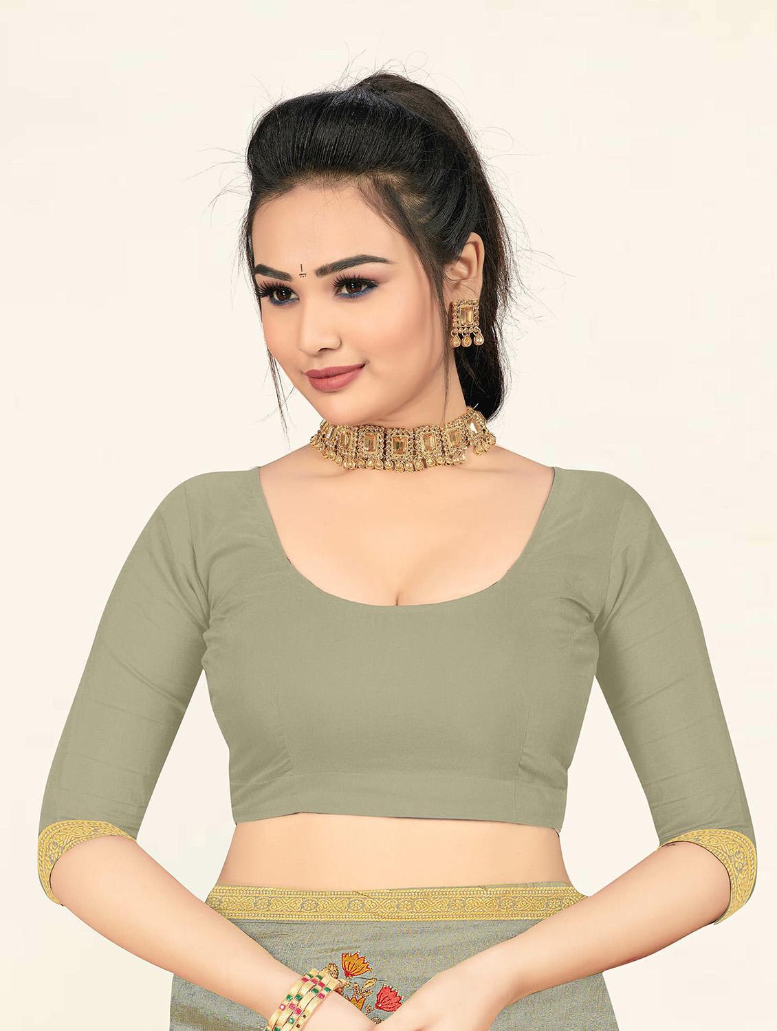 self design printed woven saree with blouse - 19304718 - Standard Image - 4