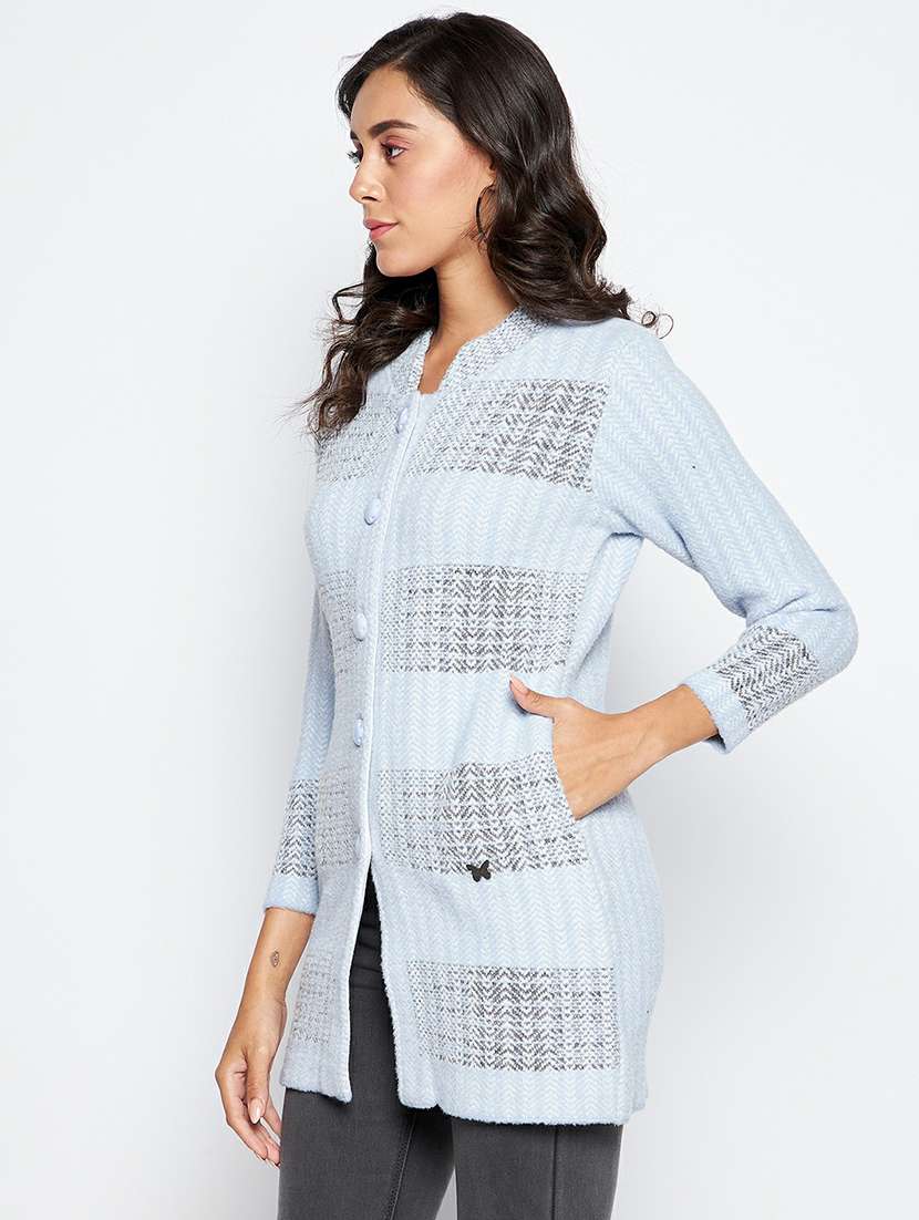 striped wool blend cardigan - 19304773 -  Standard Image - 1