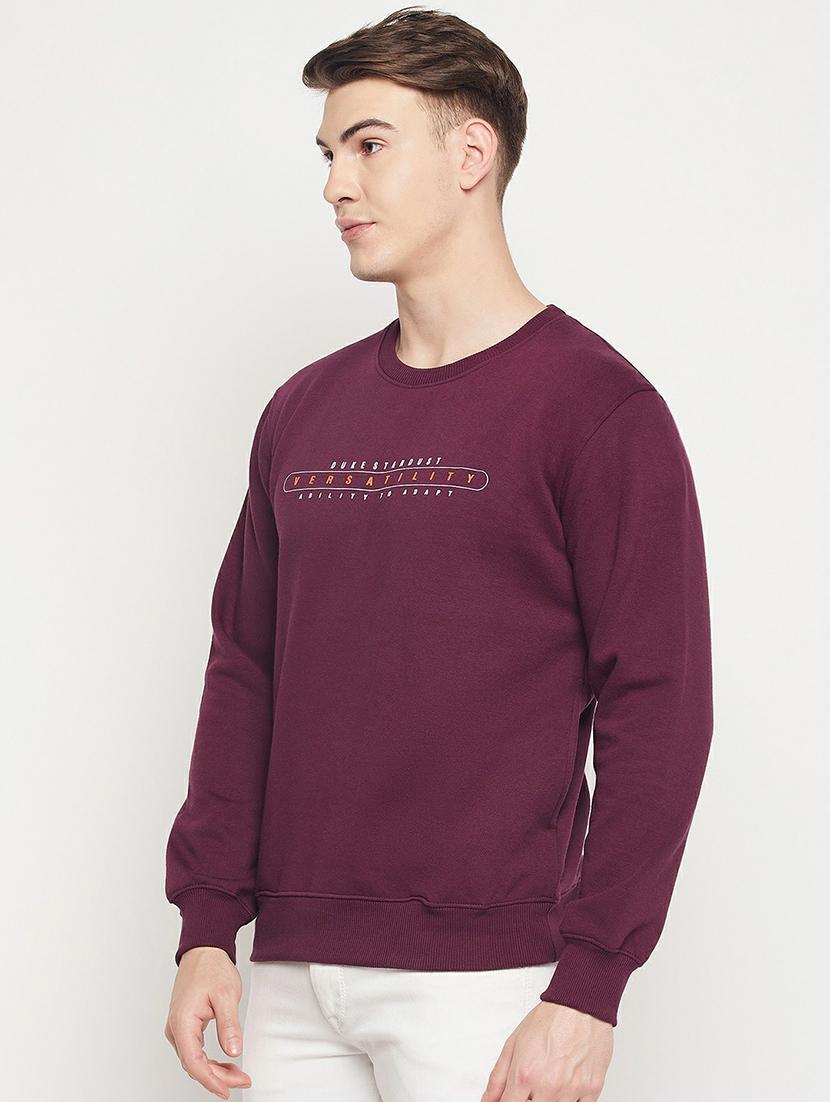 round neck chest print sweatshirt - 19304886 - Standard Image - 1