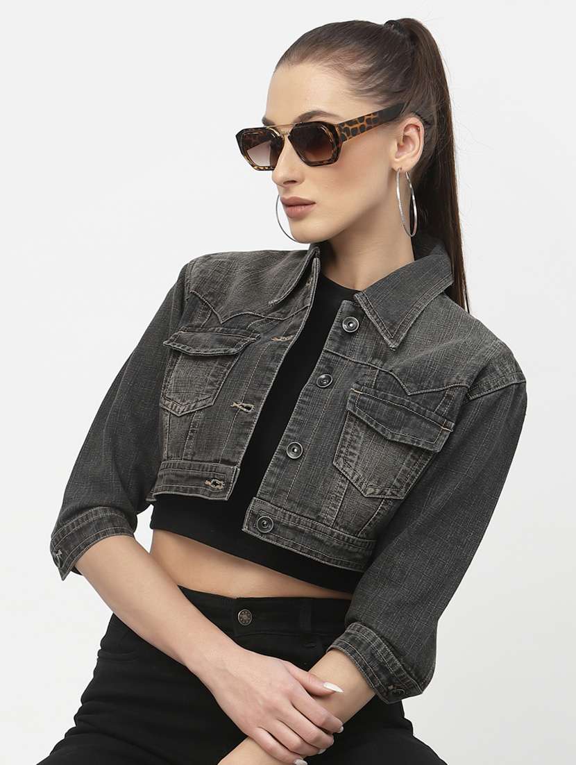 solids regular denim jacket - 19304897 -  Standard Image - 1