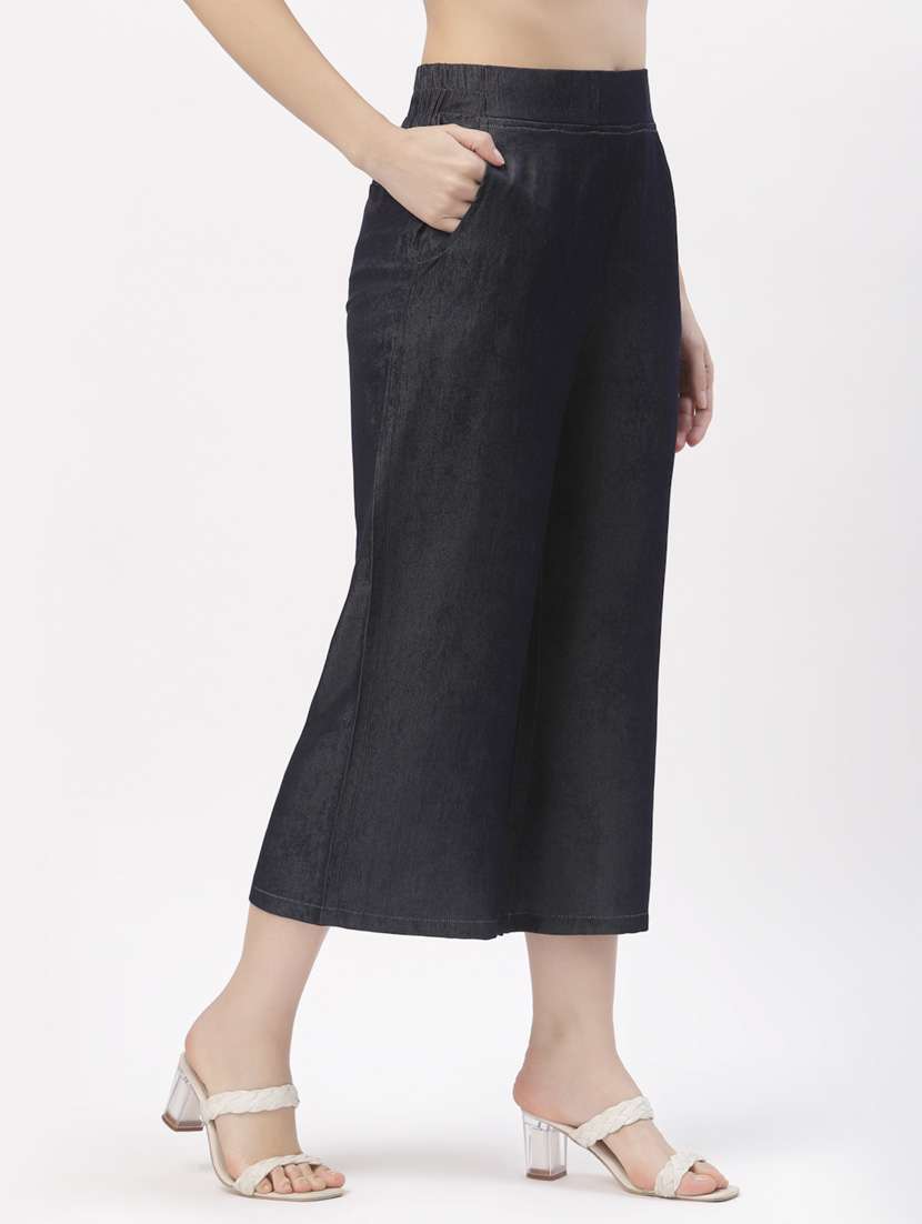 black solid palazzo - 19304904 -  Standard Image - 1