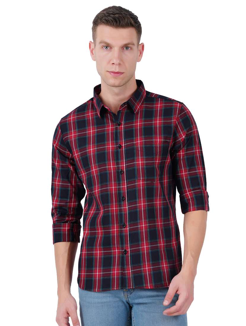 mens checks casual shirt