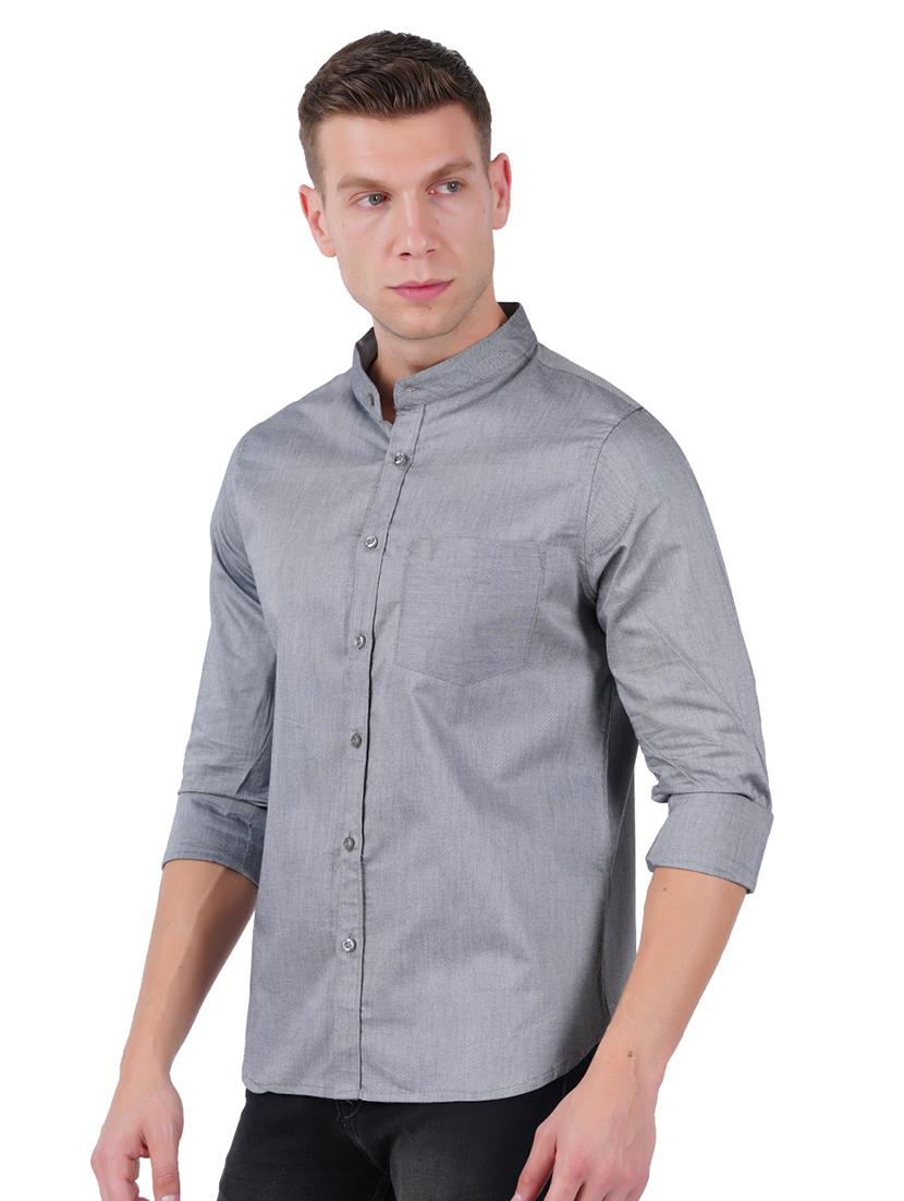 mens solid casual shirt - 19313157 - Standard Image - 1
