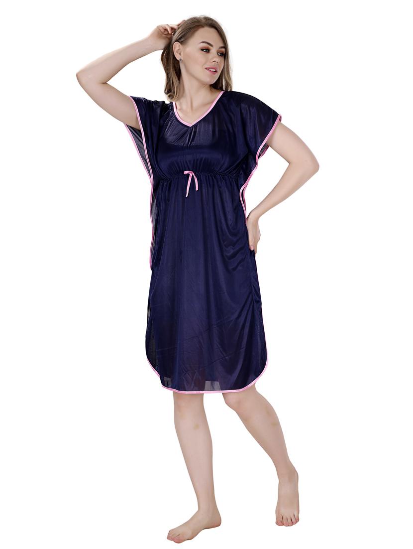 solid satin nighty - 19313245 - Standard Image - 1