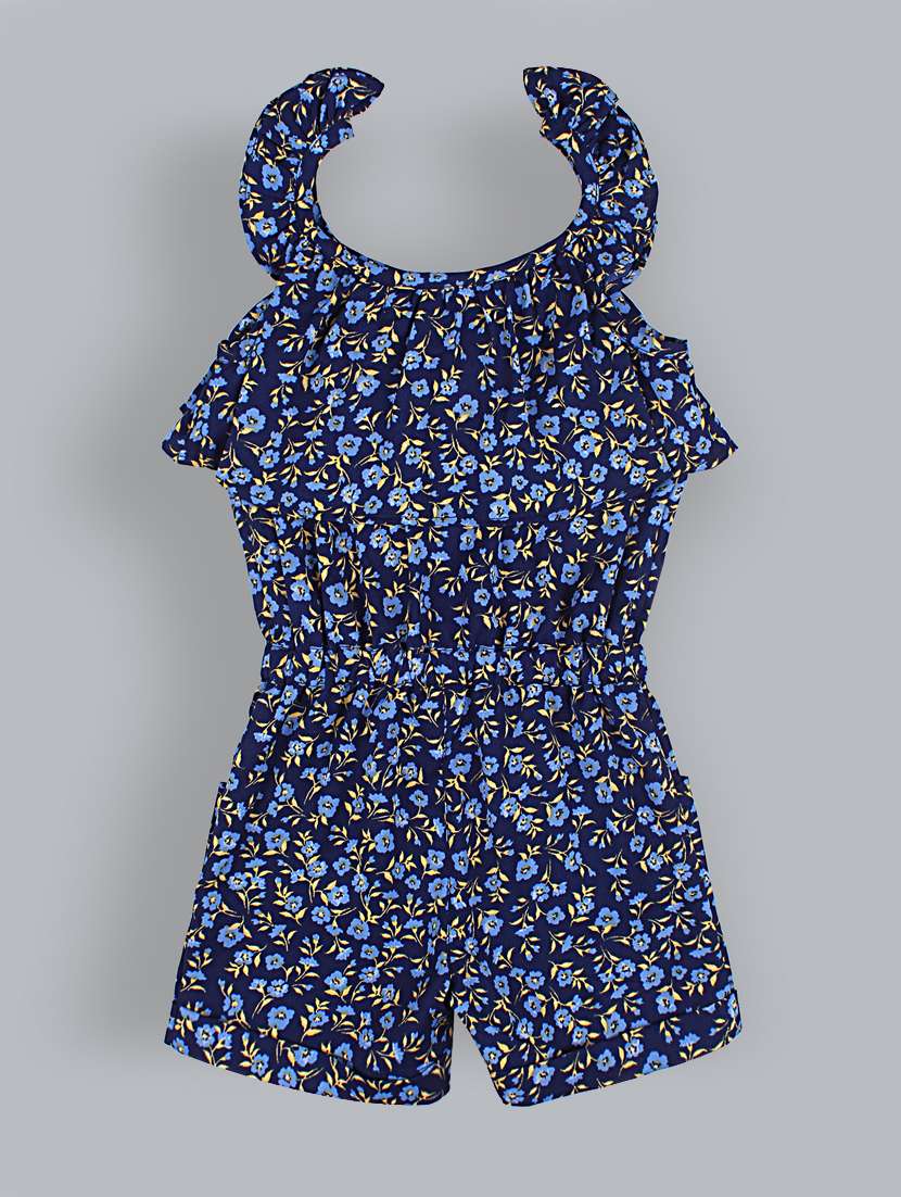 boys blue printed playsuit - 19313275 - Standard Image - 1
