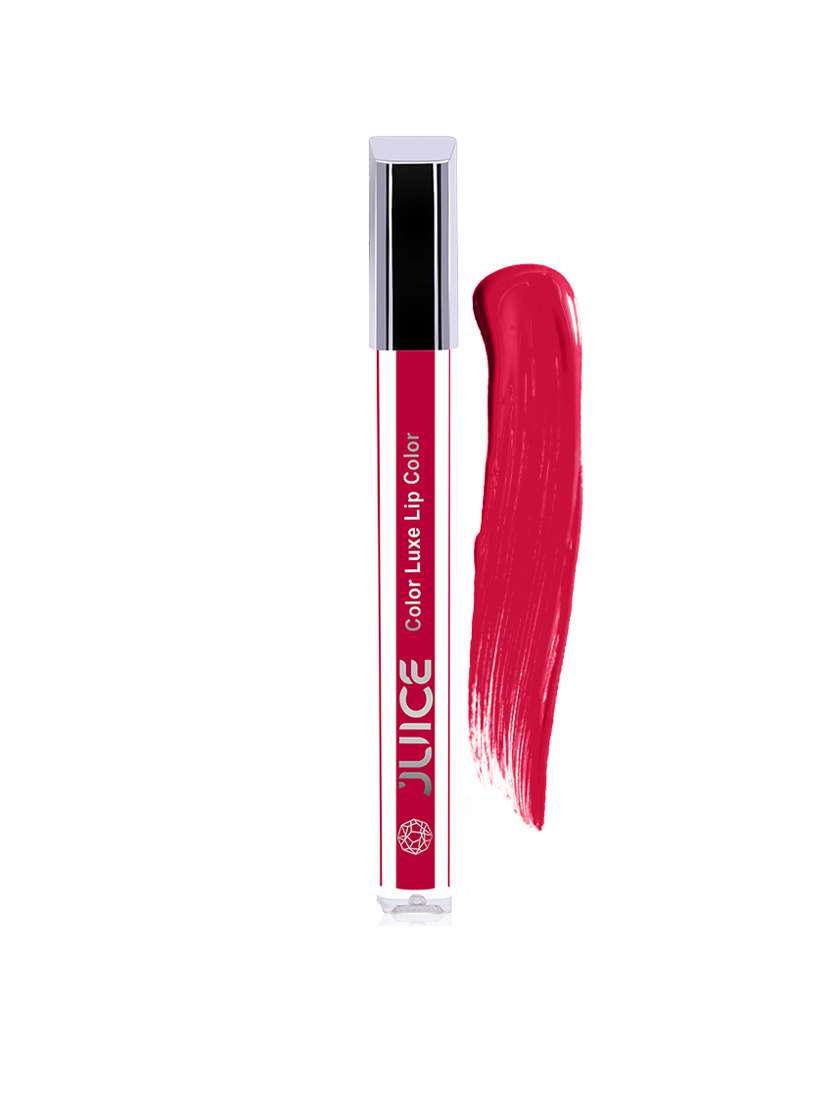 juice | gloss color luxe lip color | hd shine with goodness of bio retinol, moisturising lock technology, spf 15 (warm red g02)