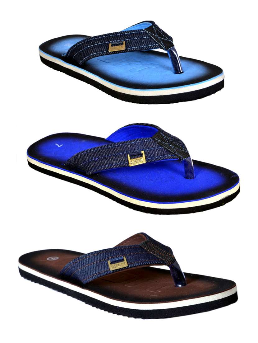 pack of 3 printed flip flop