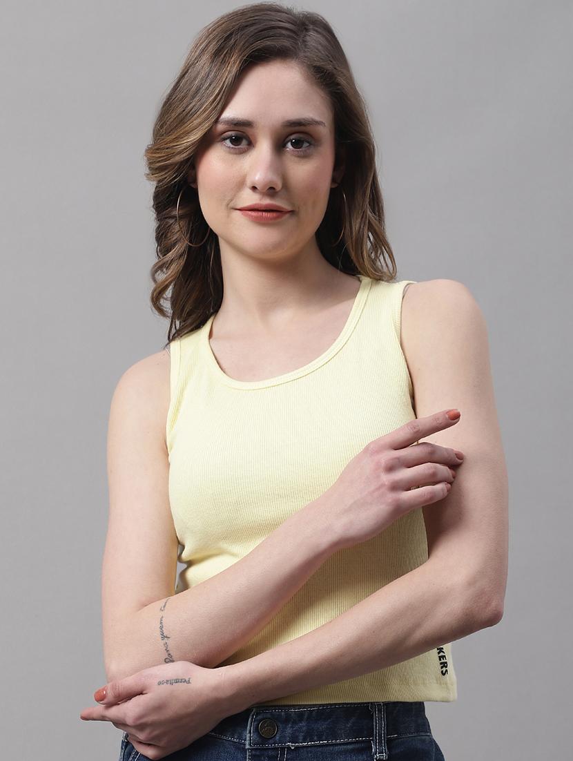 women's crop round neck top - 19313760 -  Zoom Image - 0