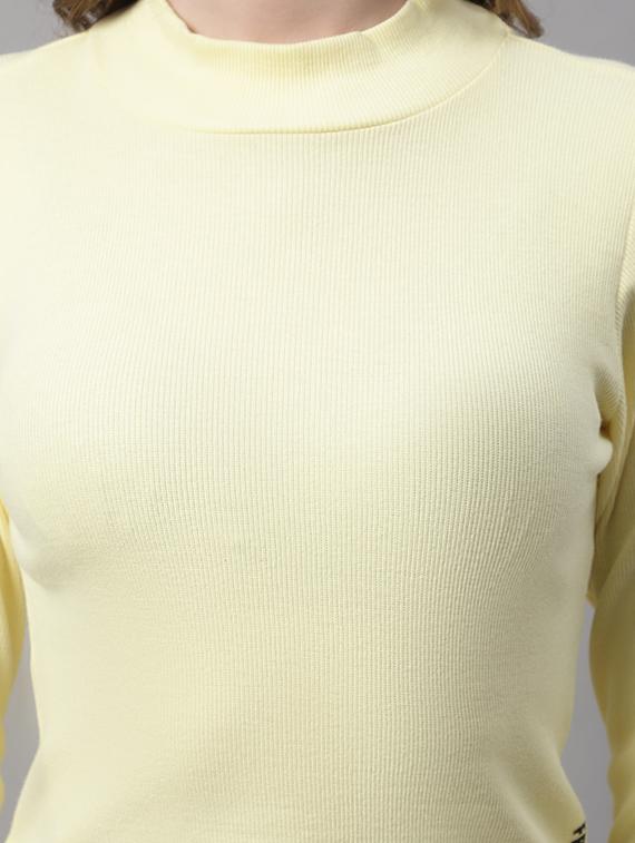 women solid mock neck long sleeves top - 19313761 - Standard Image - 4