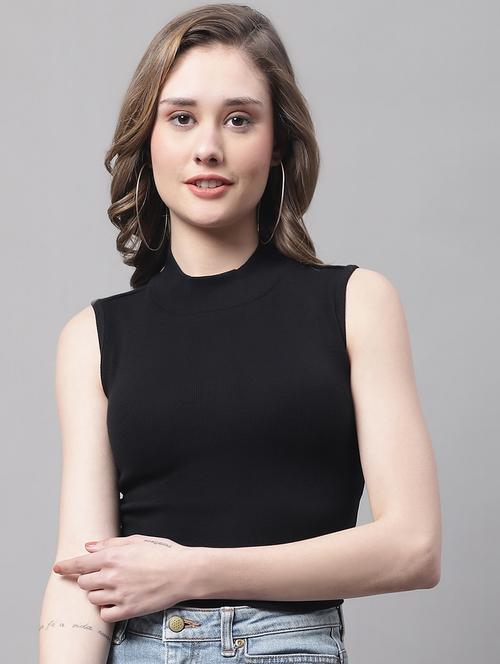 women's crop turtle neck top - 19313768 - Standard Image - 0