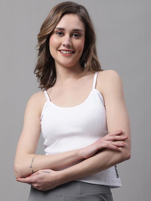 women's white shoulder strap top - 19313775 - Standard Image - 0