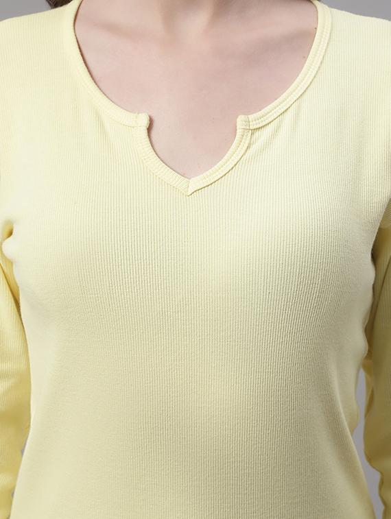 women's straight v neck top - 19313778 - Standard Image - 4