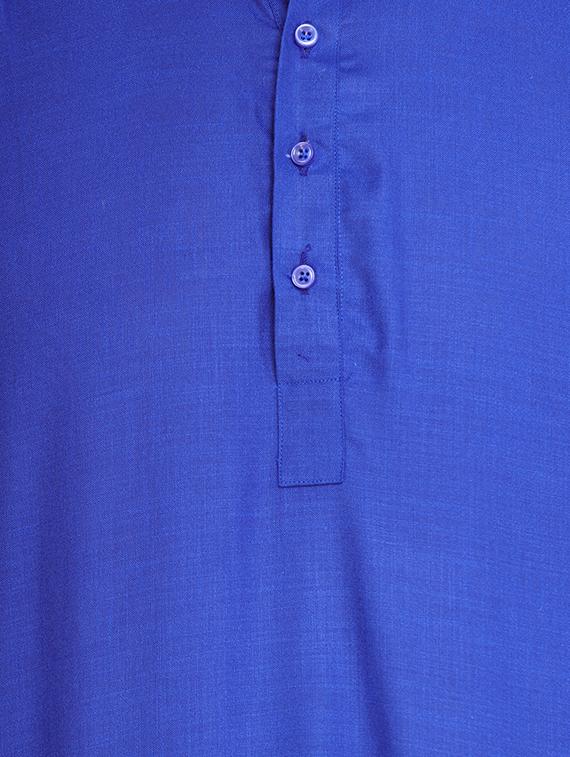 mandarin neck solid short kurta - 19313833 - Standard Image - 4