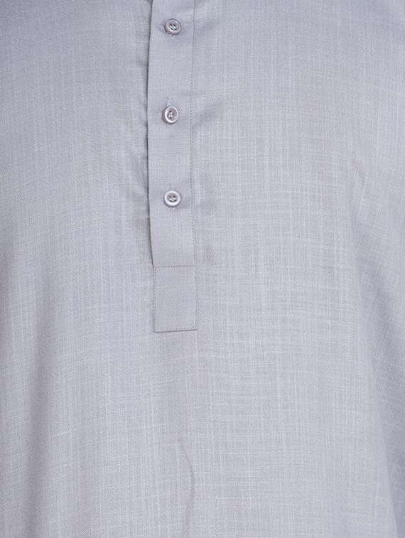 mandarin neck solid short kurta - 19313834 - Standard Image - 4