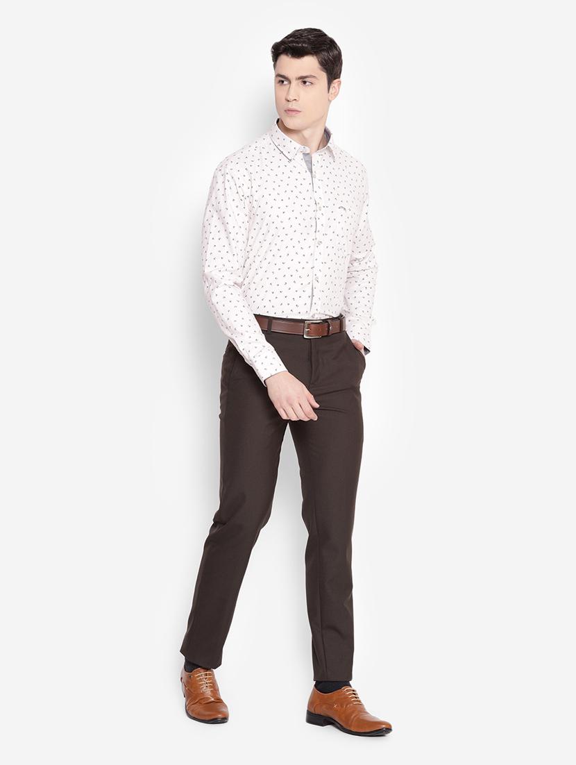 mens micro print formal shirt - 19323417 - Standard Image - 4