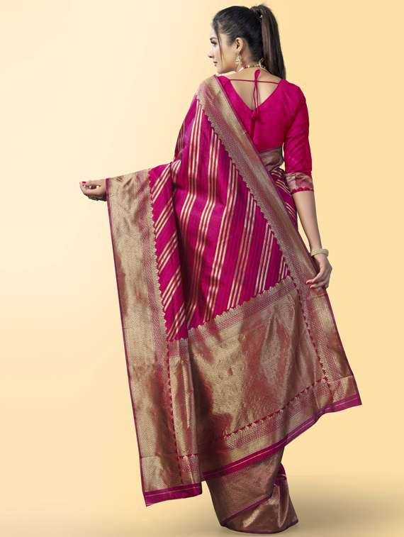 women's banarasi saree with blouse - 19323456 -  Standard Image - 1