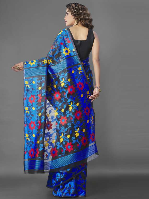 women's self design multi colored saree with blouse - 19323480 - Standard Image - 1