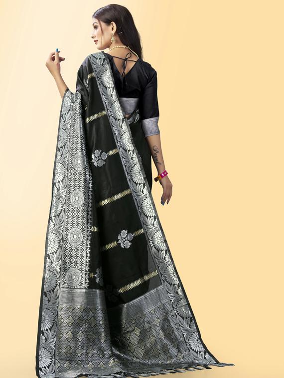 women's banarasi saree with blouse - 19323527 - Standard Image - 1