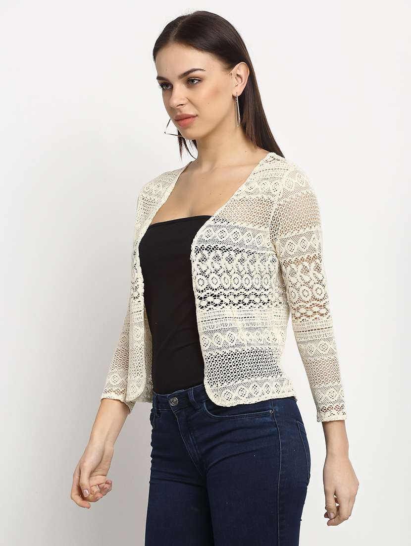 women lace detailed regular shrug - 19323614 -  Standard Image - 1