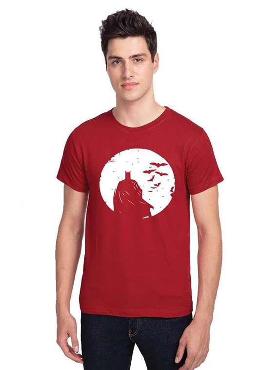 round neck printed front print t-shirt