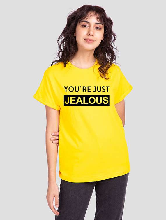 women's chest print round neck t-shirt