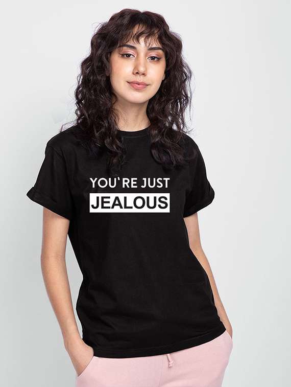 women's chest print round neck t-shirt