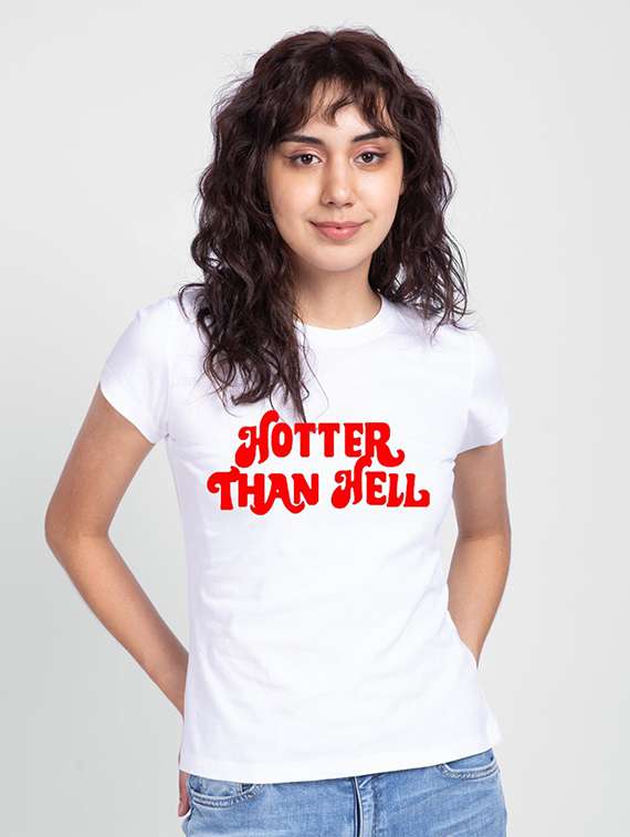 women's chest print crew neck t-shirt