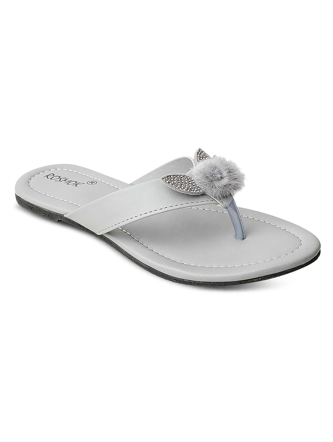women solid slip on sandal - 19325769 - Standard Image - 1