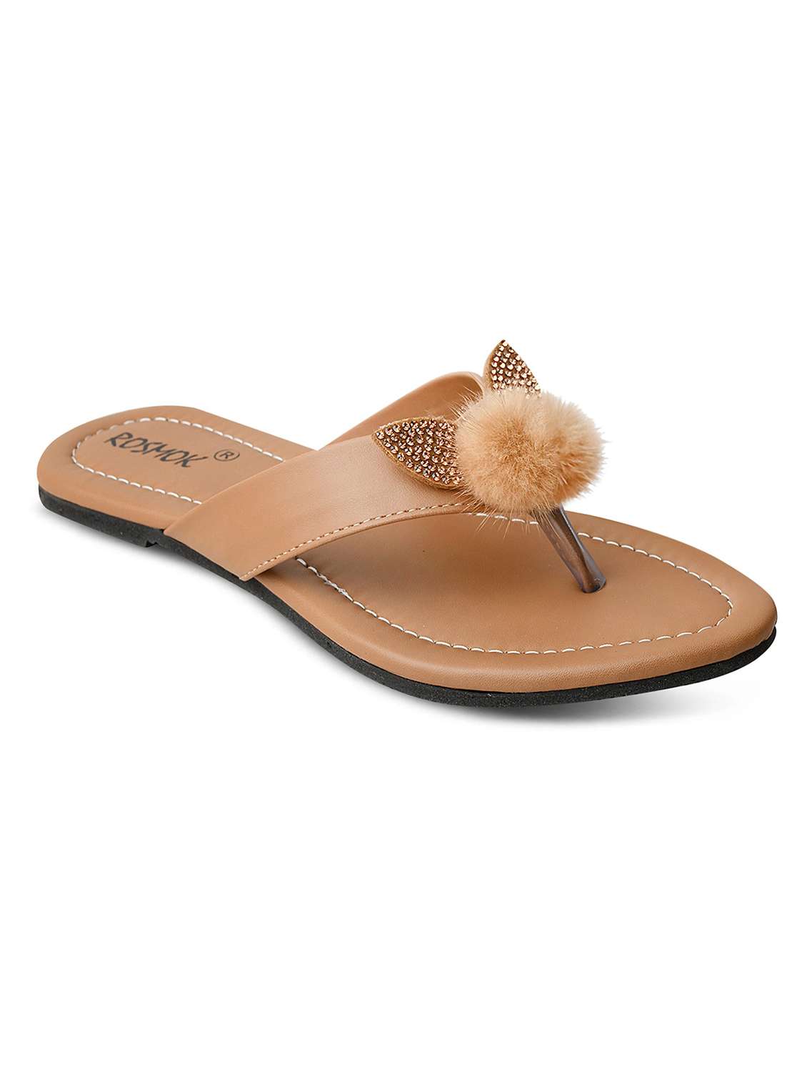 women solid slip on sandal - 19325770 -  Standard Image - 1